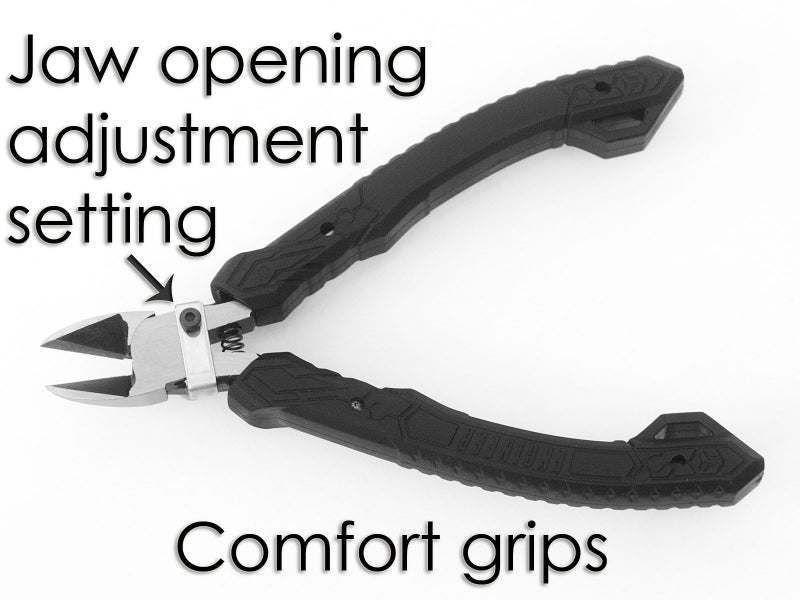 ENGINEER 4.75" Precision Mini Nippers Side Cutting Pliers, Professional Grade Flush Cutters, ESD Safe Grip Hardened Carbon Steel Jaws. Made in Japan. NS-04 - Image 2